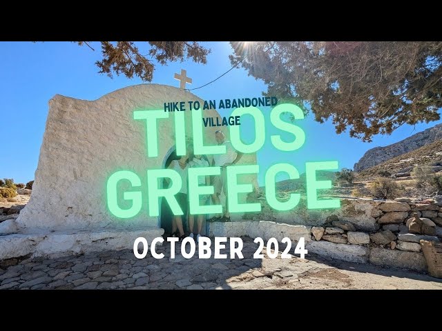 Hike to an abandoned village. Tilos, Greece. 1 October 2024. 4K HDR