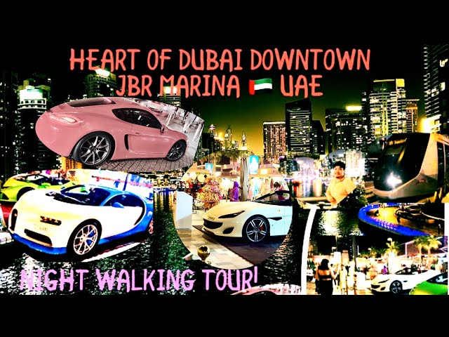 [4K] Night Walk Tour! JBR Marina 🇦🇪 UAE! D heart of DUBAI Downtown! #dubai #subscribe #amazing