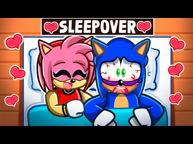 Sonic & Amy SLEEPOVER In Roblox Snapchat...