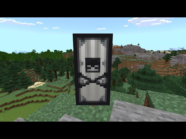 Minecraft Banner Tutorial: Skull and Crossbones (no color)