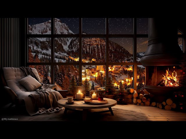 🔥 Cozy Ambience with fireplace | Relax with warm background bar to give you a good night's sleep