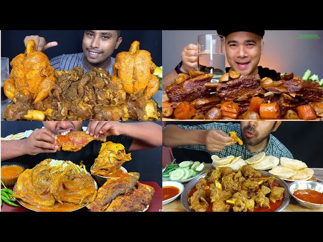 WHOLE CHICKEN CURRY CHALLENGE,MUTTON CURRY EATING COMPETITION,FISH CURRY,MUTTON PORK RIB,EATING SHOW