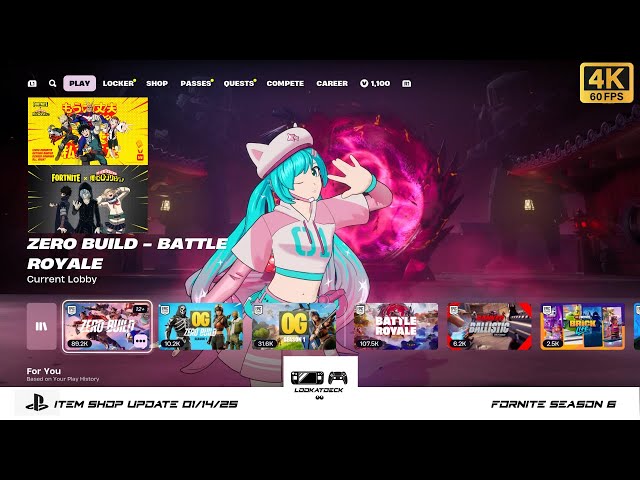 Fortnite Season 6 Hatsune Miku Gameplay on PS5 Slim & Store UPDATE [4K/60 FPS]