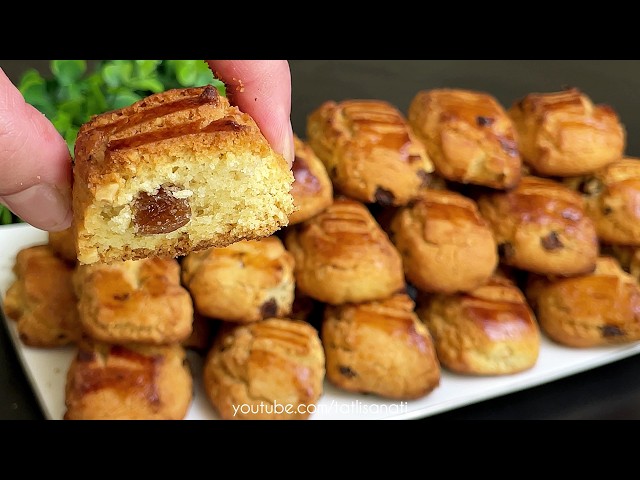 🏆ADDICTIVE, TESTED AND RECORDS-BREAKING PASTRY-STYLE RAISIN COOKIES WITH TEA💯