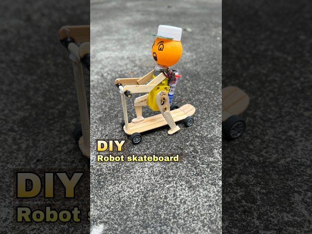 Diy creatif robot skateboard dari motor gearbox #diy #mainan #toys #amazing #unik #idea #creative