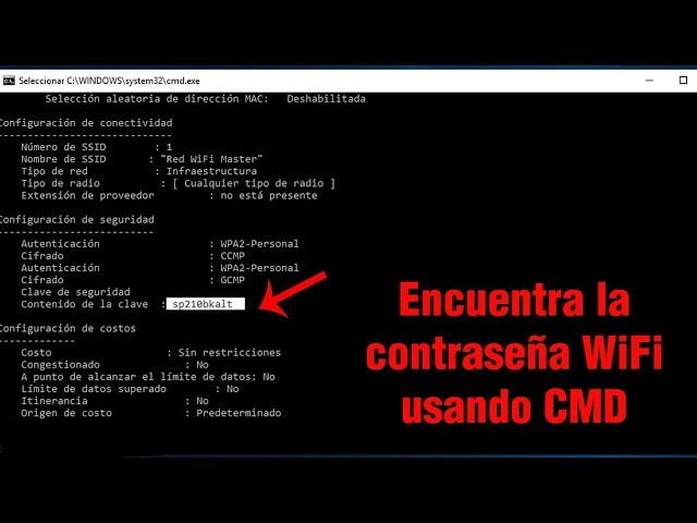 Ver contraseñas WiFi guardadas en Windows 10