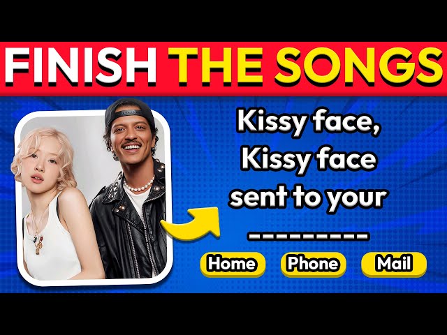 Finish The Song Challenge ❤️ 2020-2024 Most Popular Songs | Music Quiz