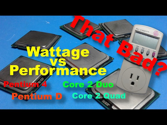 Wattage vs Performance for Pentium 4, Pentium D, C2D, Core 2 Quad