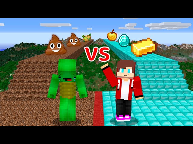 Mikey Noob Bridge VS JJ Pro Bridge Challenge! In Minecraft!