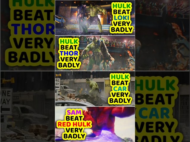 Hulk beat Loki and Thor very Badly #shorts #marvel #trending