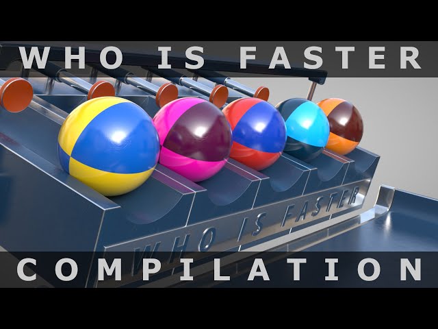 Marble Run Compilation from my WHO IS FASTER Channel ❤️ C4D4U