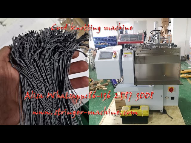 Automatic Paper Air Freshener Stringing Knotting Machine with Elastic Cord