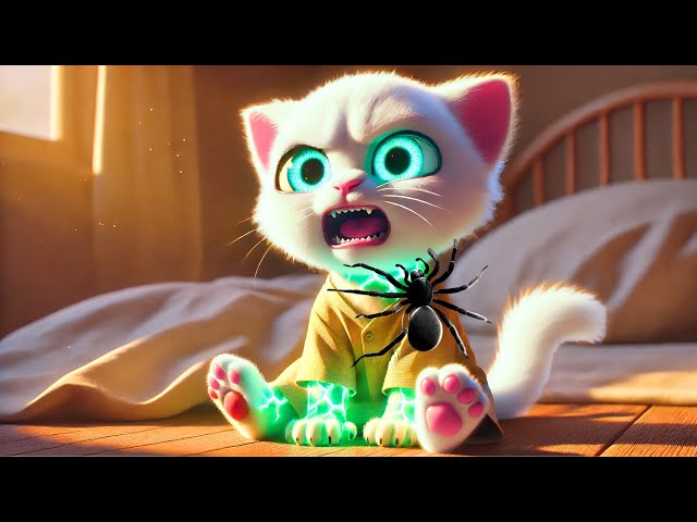 Kitten bitten by radioactive spider😻🕷️☢️#cat #ai #catlover #catvideos #cutecat #aicat