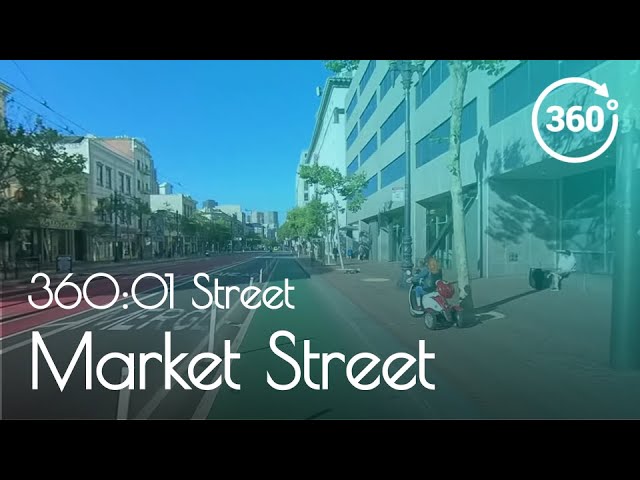 [4k 360º] Cycling Market St - San Francisco