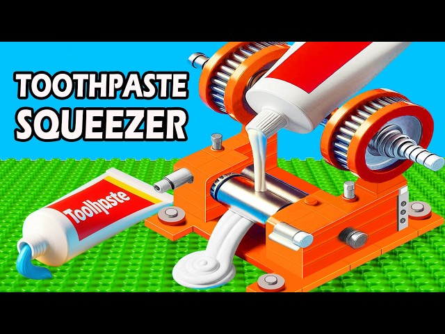 Testing LEGO Toothpaste Squeeze with Colgate Chili Sauce, Mustard