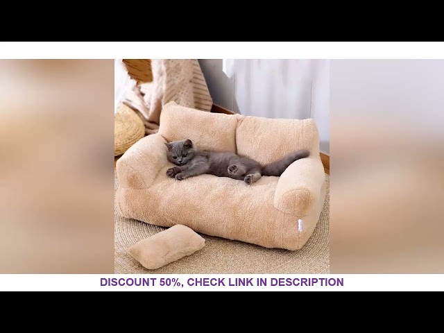 Luxury Cat Bed Sofa Winter Warm Cat Nest Pet Bed for Small Medium Dogs Cats Comfortable Plush Puppy