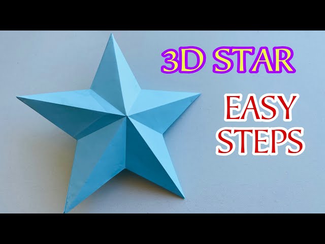 How to Make Paper Star Easy Step by Step | 3d Star With Paper | Paper Craft