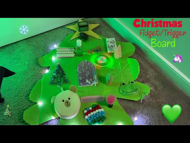 ASMR| Fidget Board 🎄💚❤️🦄❄️ ( lofi😌 , tapping🫳🏾, scratching, water sounds💧, fun☺️, etc.)