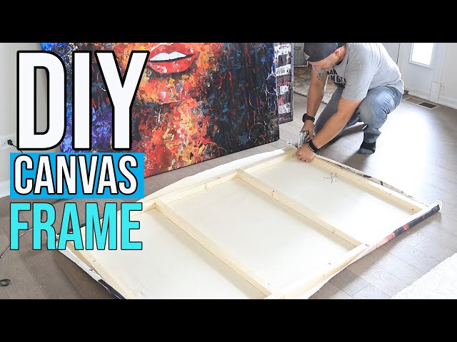 How to Make a Wood Frame and Stretch a Canvas Painting (DIY)