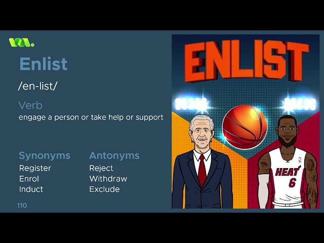 NovoBrain welcomes you to the world of "Vocabimate" - learn the word "Enlist"