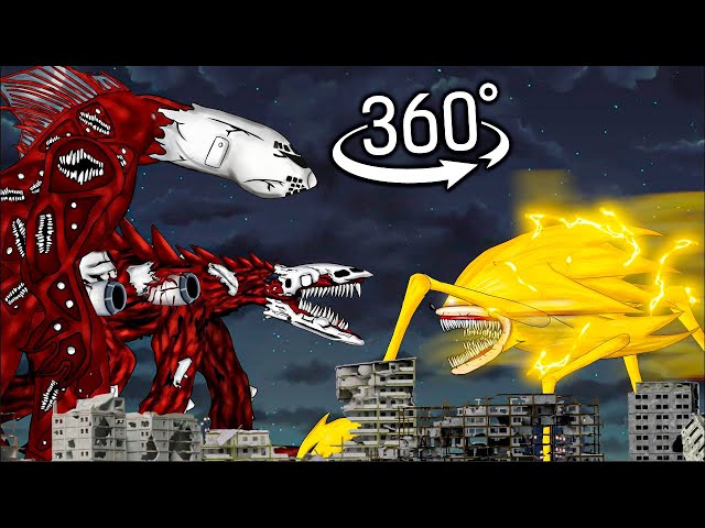 360° VR Sonic Tapes vs Infected Sky Part 2. Animation. Drawing Cartoon