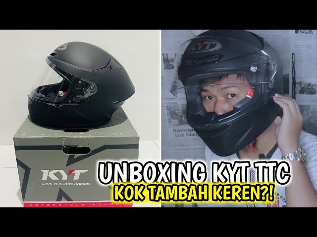 UNBOXING HELM KYT TT COURSE BLACK DOFT‼️MAKIN KEREN AJA NIH HELM || ARUL CN UNBOXING INDONESIA ‼️