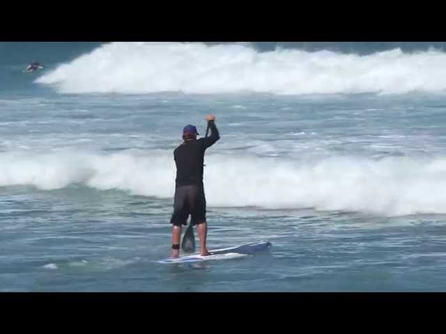 SUP Surf Instruction - How to Paddle Through Breaking Waves