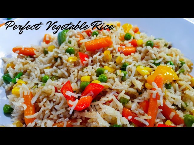 How to make the Perfect Vegetable Rice || Simple Vegetable Rice Recipe.