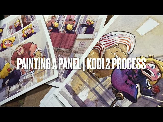 Traditional Watercolor & Gouache for Comics/Graphic Novels: Kodi 2 Panel Full Process Demo