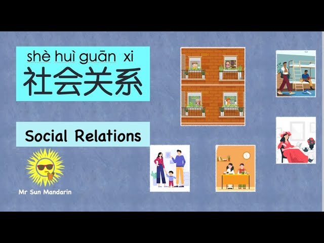 学中文 人物 社会关系 Social relations in Chinese, Learning Chinese,Mr Sun Mandarin