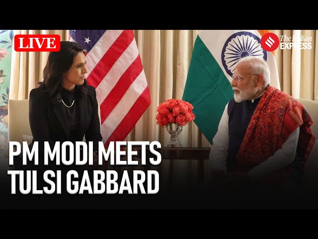 PM Modi Meets US Intelligence Chief Tulsi Gabbard During US Visit | Modi In US | Modi Meets Trump