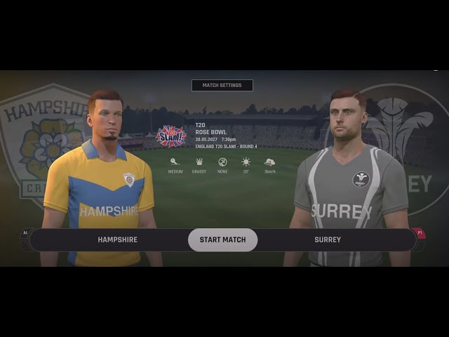 Cricket 24| T20 Slam 2024 | 4th Match | Surrey vs Hampshire | Rory Burns Steals the Show!