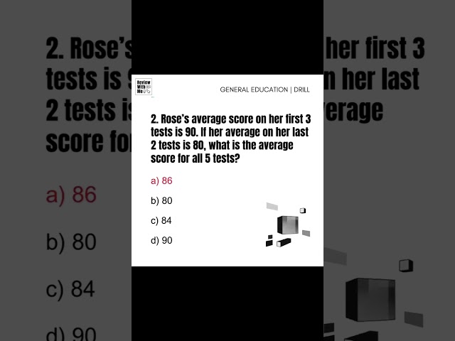 RMW #2 General Education Mathematics Drill