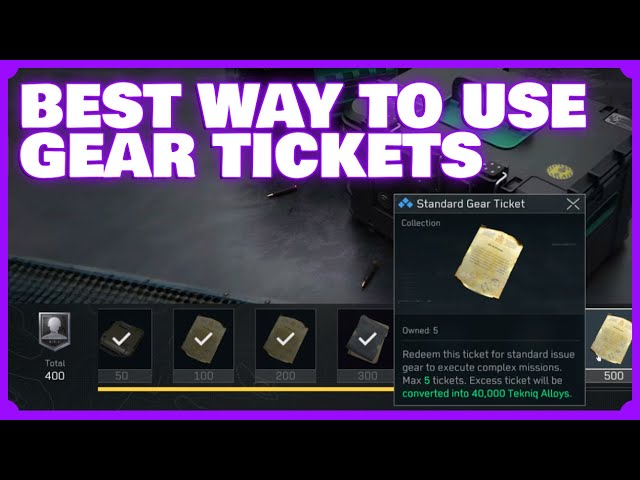 Master Gear Tickets | Delta Force