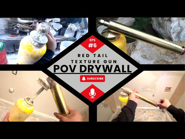 POV DRYWALL RED TAIL TEXTURE GUN EP 6 #drywallrepair