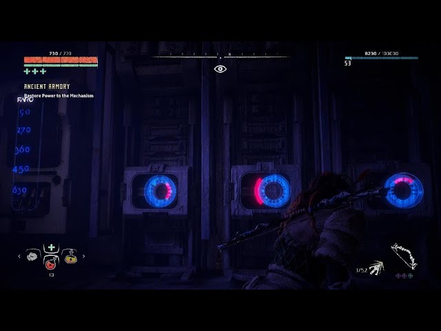 Ancient Armory 2nd Holo Lock Puzzle, Horizon Zero Dawn