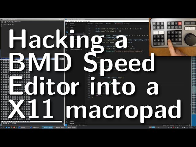 Hacking a BMD Speed Editor keypad into an X11 macropad