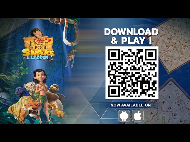 SCAN THE QR CODE & START PLAYING  जंगल बुक गेम | SNAKE & LADDER | साँप और सीढ़ी का खेल | मोगली गेम