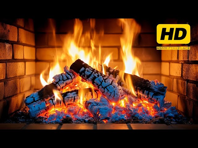 Soothing Fireplace Burning: Crackling Logs and Relaxing Music for Deep Sleep and Study 4K UHD