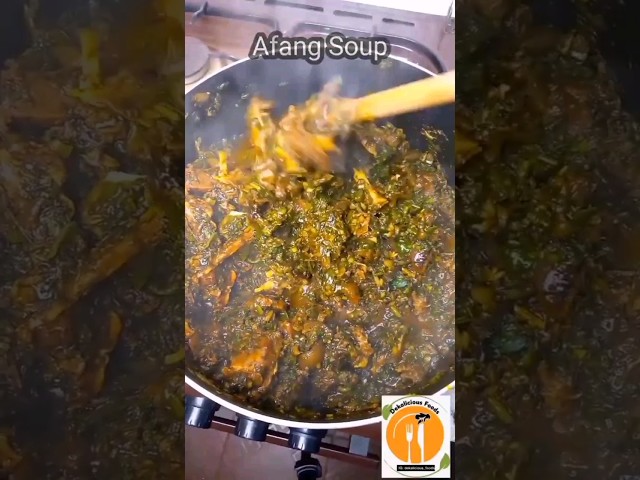 Afang Soup Nigerian recipe #nigerianfood #shortsvideo #shortsviral #cooking #afangsoup