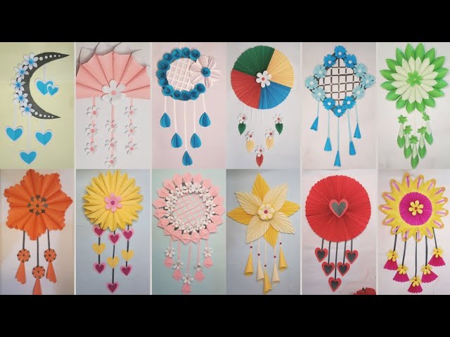 Unique 12 Craft ideas Wall Hanging | paper flowers wall decorations easy new 2025 | SSArtandcraft