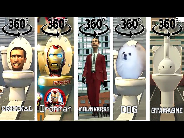 Skibidi Toilet ORIGINAL vs MULTIVERSE vs RTX vs IRONMAN vs DOG VR 360º (ALL EPISODES)