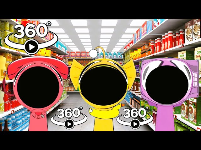 Pop Incredibox Sprunki - Supermarket in 360° Video | VR / 8K #2