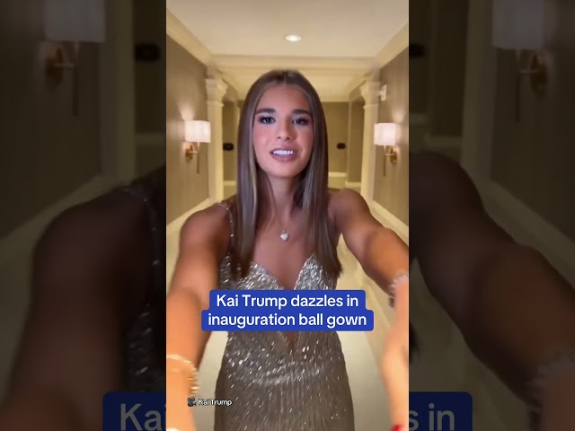 Kai Trump DAZZLES in inauguration ball gown