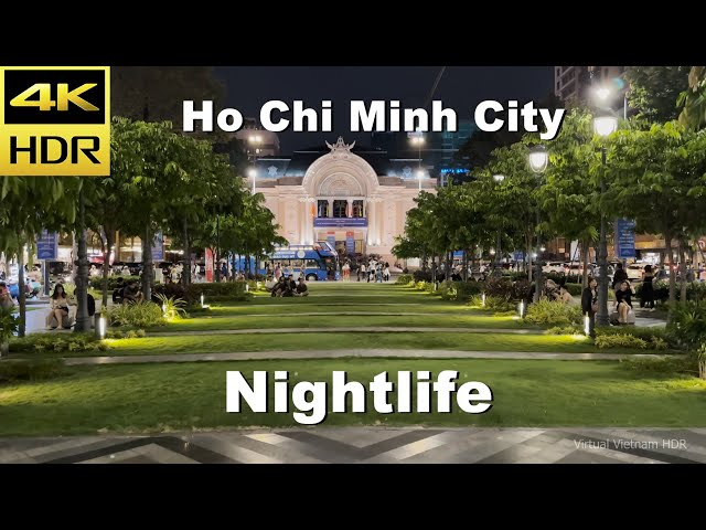 4K HDR | Ho Chi Minh City Nightlife Walking Tour | Vietnam 2023 - With Spatial Audio