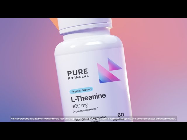 PureFormulas L-Theanine 100 mg - 60 Vegetarian Capsules