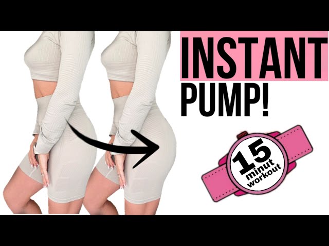 Get BOOTY PUMP in JUST 15 MINS - Bodyweight Workout / No Equipment / At Home