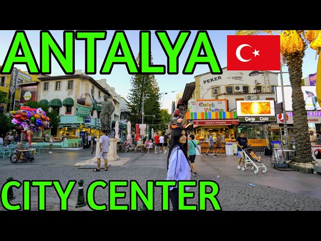 Antalya Turkiye Yaya Bölgesi Gün Batımı 28.09.2024 | 4K 60fps HDR gerçek ses