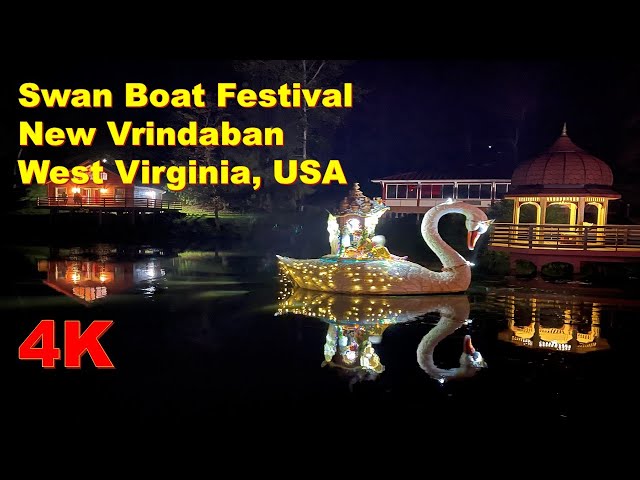 Amazing Swan Boat Festival at New Vrindaban, West Virginia, USA 4K