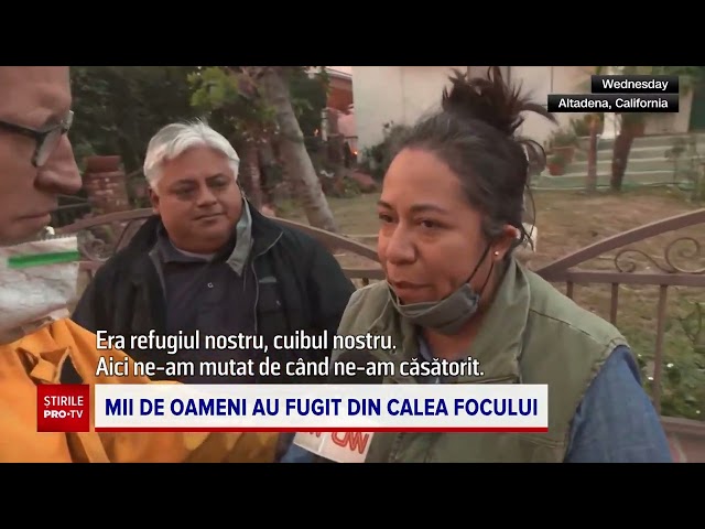 Români prinși în mijlocul infernului din Los Angeles